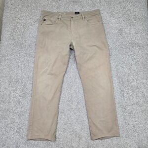 AG Adriano Goldschmied The Graduate Tailored Leg tan Pants Men 36x32 (fit 37x30)